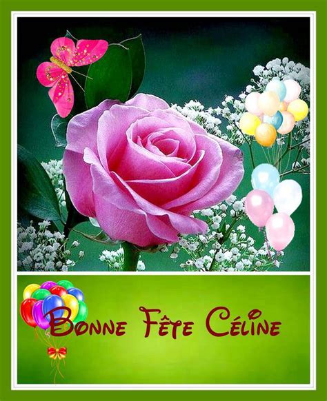 Carte bonne fête Céline (21 octobre).